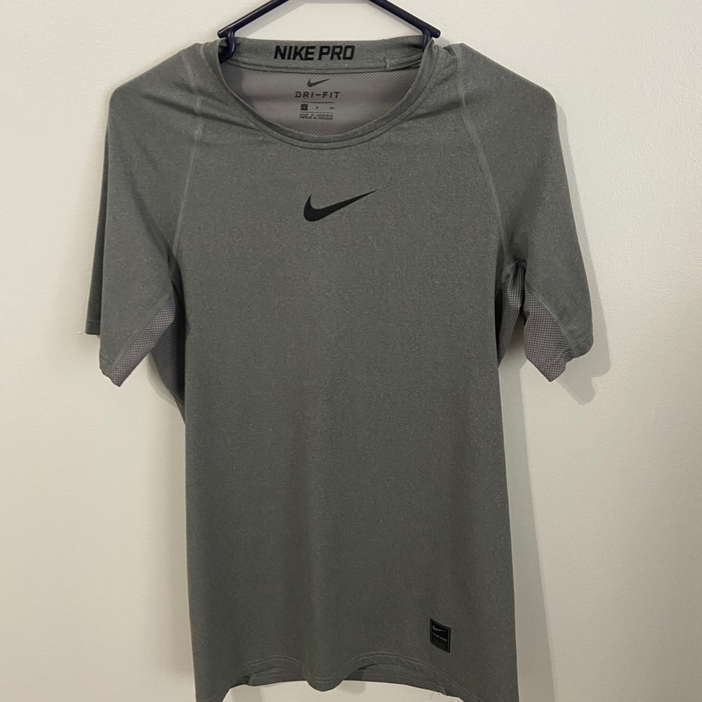 Nike Mens Dri-FIT Grey/Black Shirt size small
